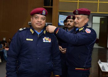 एआईजीमा बढुवा भएका कार्कीसहित डिआईजीद्वय अधिकारी र चौधरीलाई दर्ज्यानी चिन्ह