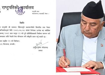 राष्ट्रपति पाैडेलले दिए सेना परिचालनका लागि स्वीकृति