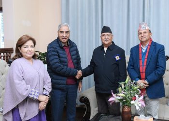 तेस्रोपटक पार्टी अध्यक्ष निर्वाचित भएपछि ओलीको देउवासँग पहिलो भेट