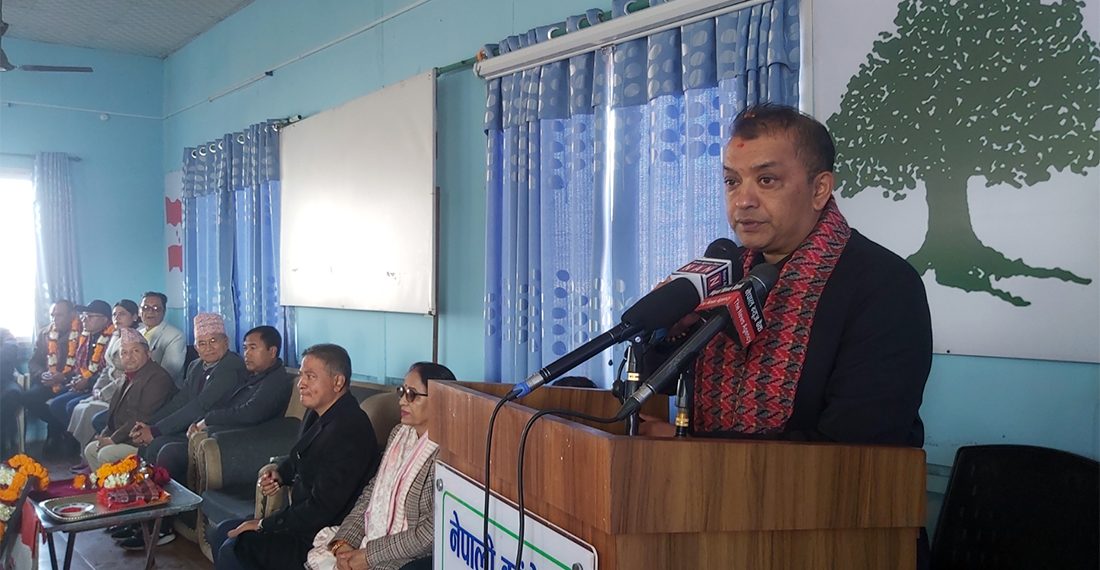 कांग्रेस देश सम्हाल्ने जिम्मेवारीमा रहेको महत्त्वपूर्ण शक्ति होः महामन्त्री थापा