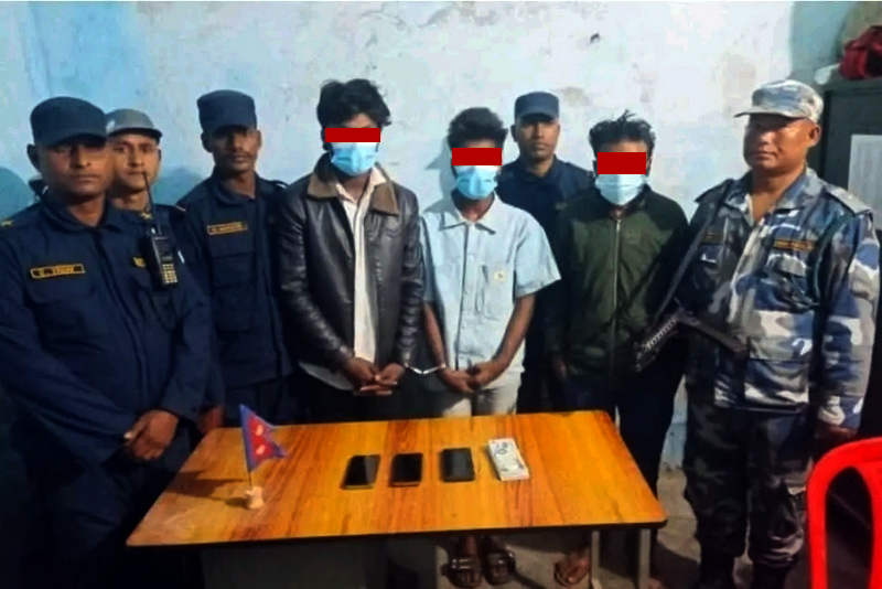 नक्कली नोटसहित राैतहटबाट ३ जना पक्राउ