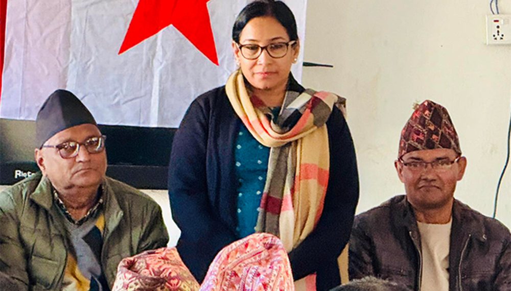 नेकपाबाट चितवन क्षेत्र नं. ३ का लागि रेणु दाहाल सर्वसम्मत सिफारिस