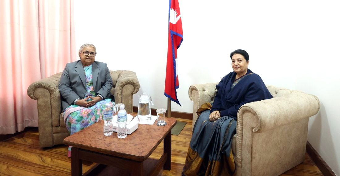 प्रधानमन्त्री कार्की र पूर्वराष्ट्रपति भण्डारीबीच भेट