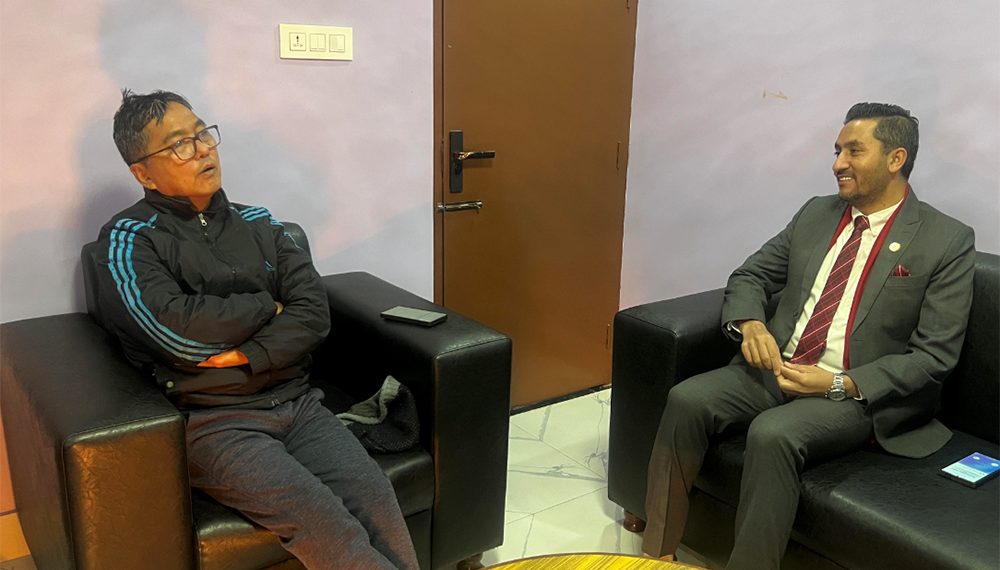 सञ्चारमन्त्री खरेल र राप्रपा अध्यक्ष लिङ्देनबीच भेटवार्ता