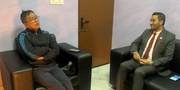 सञ्चारमन्त्री खरेल र राप्रपा अध्यक्ष लिङ्देनबीच भेटवार्ता