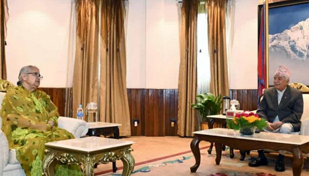 राष्ट्रपति पौडेल र प्रधानमन्त्री कार्कीबीच भेटवार्ता