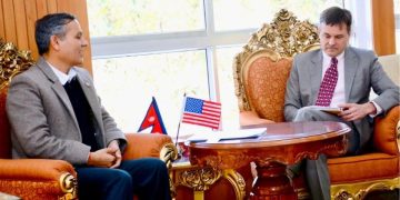 गृहमन्त्री अर्याल र अमेरिकी राजदूत अर्बमबीच भेटवार्ता