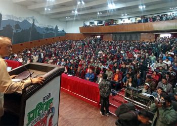 कांग्रेसले भ्रष्टाचारमा मुछिएका व्यक्तिको नाता र नेता हेर्दैन : सभापति थापा