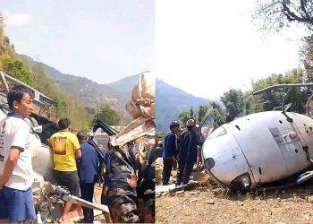 एयर डायनेस्टीको हेलिकोप्टर खोटाङमा दुर्घटना