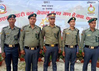 रोशीको बाढीबाट ८९ जनाको उद्धार गर्ने ५ सशस्त्र सम्मानित