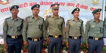 रोशीको बाढीबाट ८९ जनाको उद्धार गर्ने ५ सशस्त्र सम्मानित